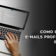 computador com escrita de e-mails profissionais em inglês